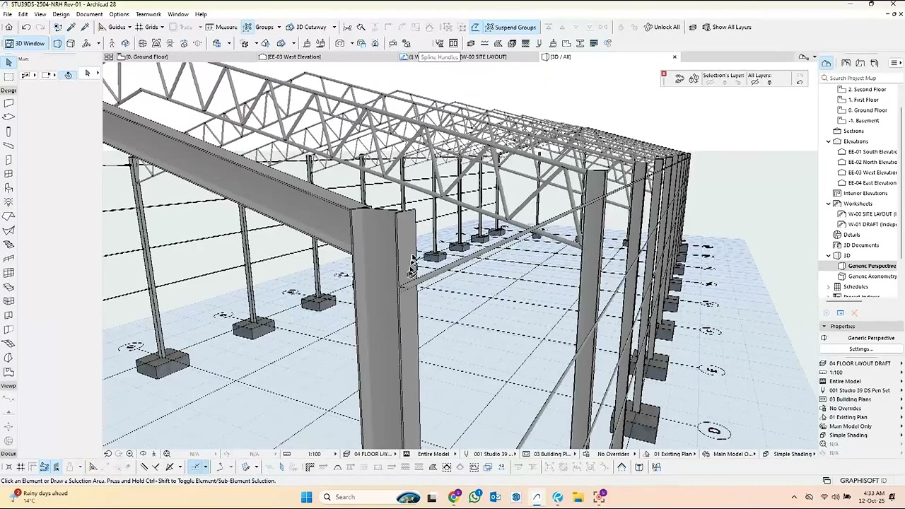 50x20M Ware House Structure | Speed Modeling