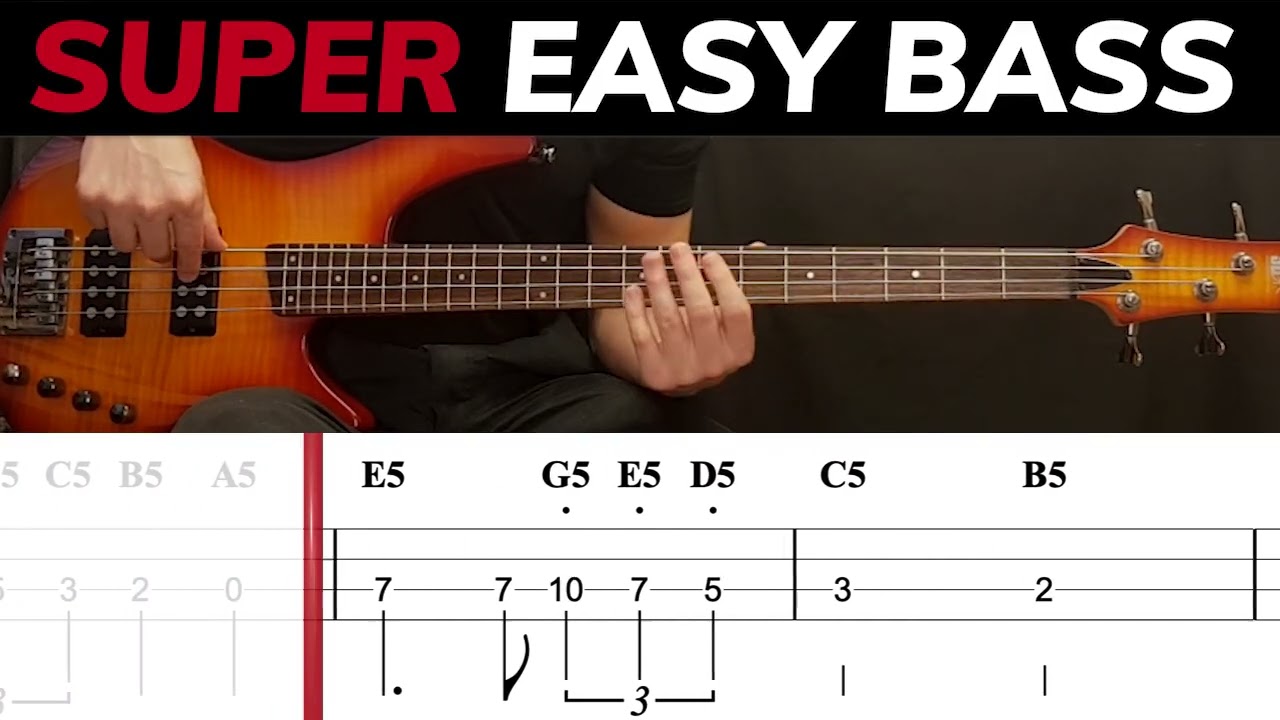 Seven Nation Army - The White Stripes | BEGINNERS BASS | Scrolling Tabs