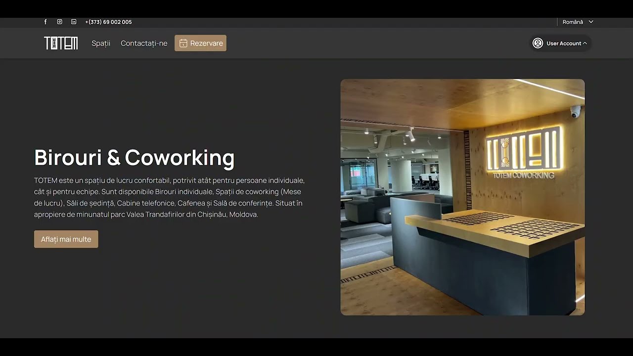 Rezervare Online Spațiu de Coworking, Sală de ședință, Sală de conferință | Totem
