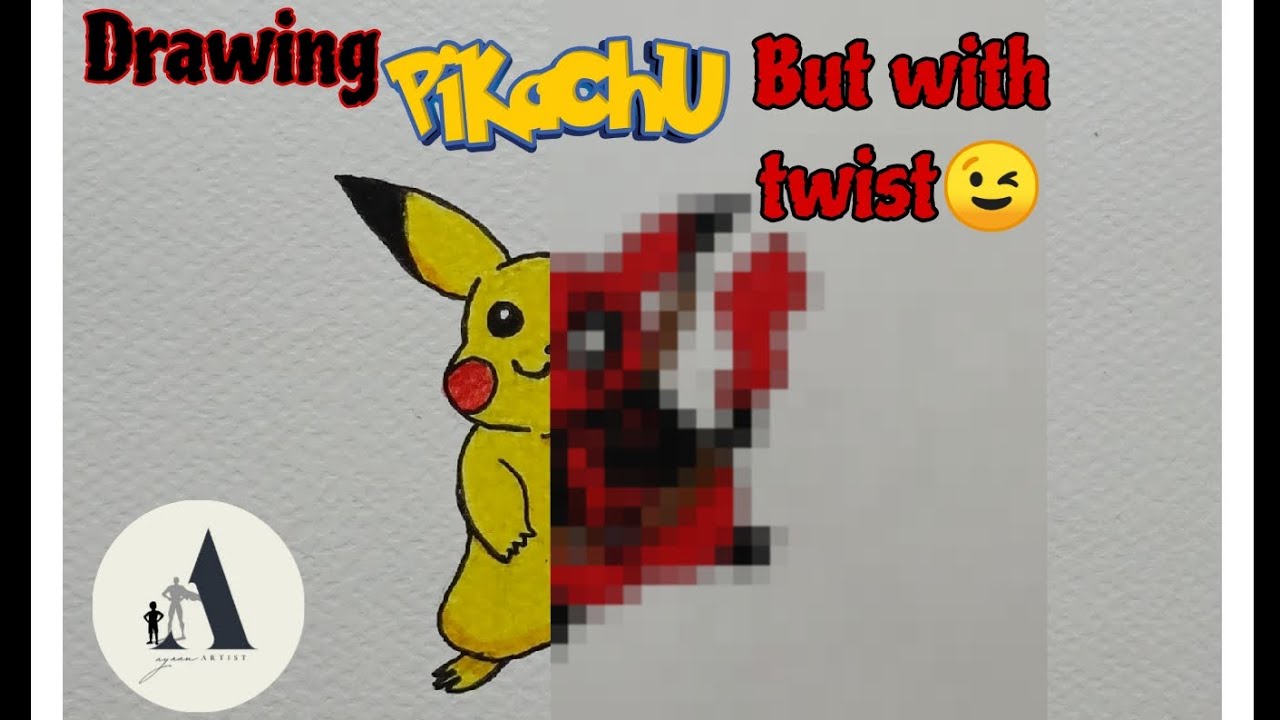 How to Draw Pikachu + Deadpool || Ayan&art