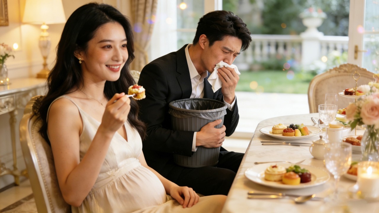 One night, she’s pregnant with triplets; the tycoon spoils her, bearing all her pain and nausea!
