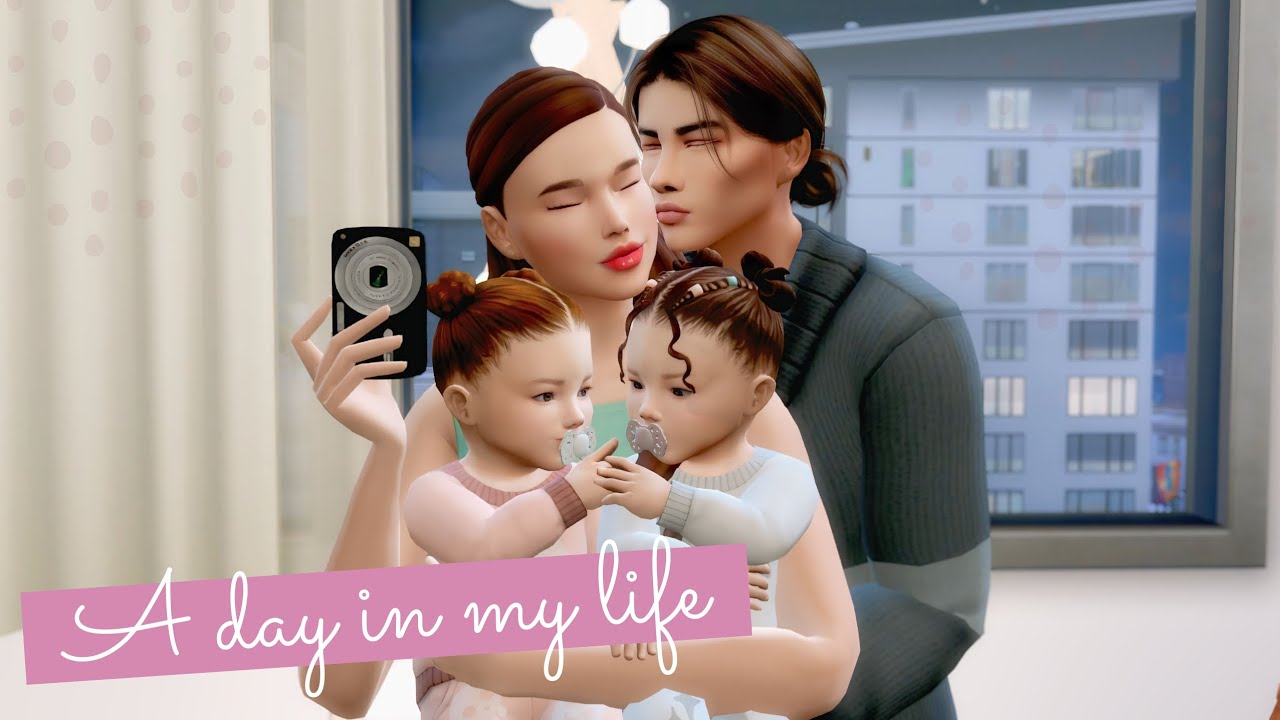 VLOG ROTINA SOZINHA COM AS GÊMEAS POR UM DIA INTEIRO | THE SIMS 4 