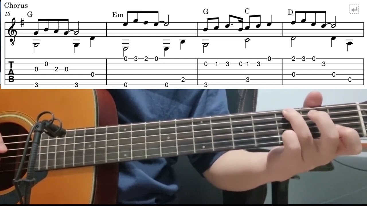 (大地回春 - 指彈吉他谱) Da Di Hui Chun - Easy Fingerstyle Guitar Playthrough Tutorial Lesson With Tabs