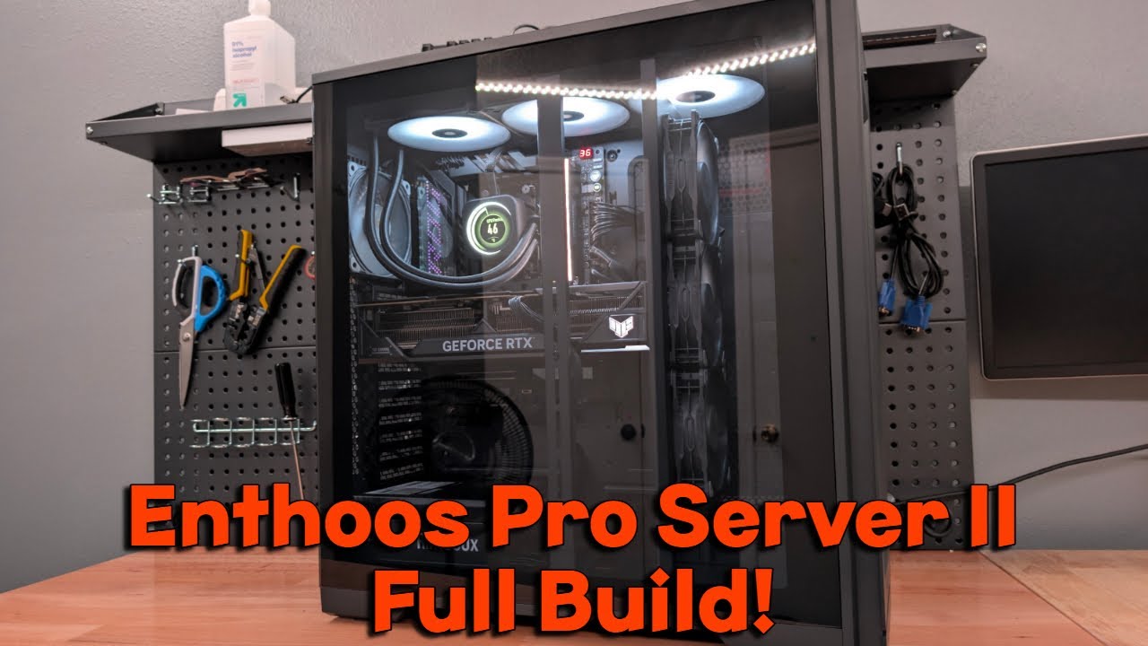Ryzen 9950x + Asus 4090 OC in a Enthoos Pro Server II Full Build.