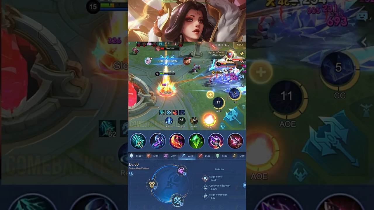 Comeback is Real!! Aurora Full Damage Build (Part 12) - MLBB #gameplayproplayer #aurora #MLBB
