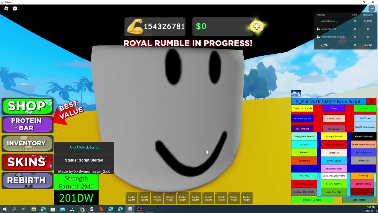 Grinding on my Alt in Boxing Simulator 2! (246 Double Weight Grind)