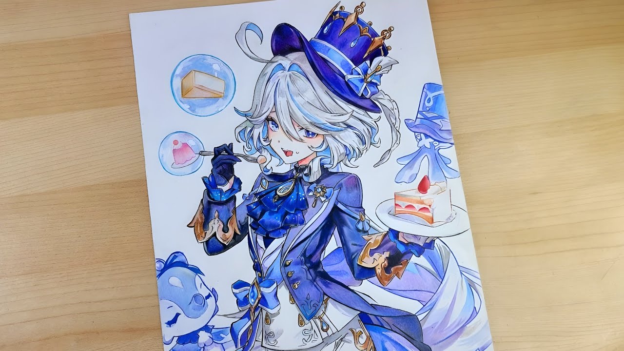 Speed Drawing - Furina | Genshin Impact 