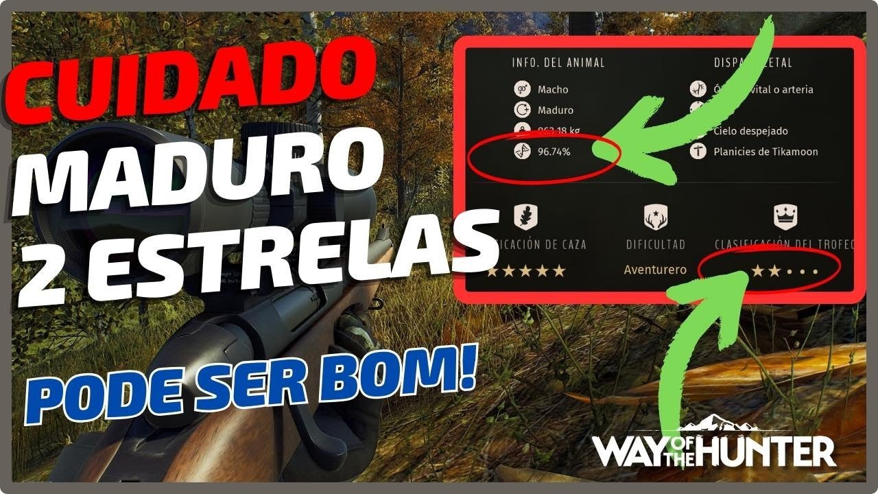 VEJA ESSE VÍDEO E ENTENDA QUANDO O MADURO 2 ESTRELAS PODE VIRAR 5 ESTRELAS NO WAY OF THE HUNTER