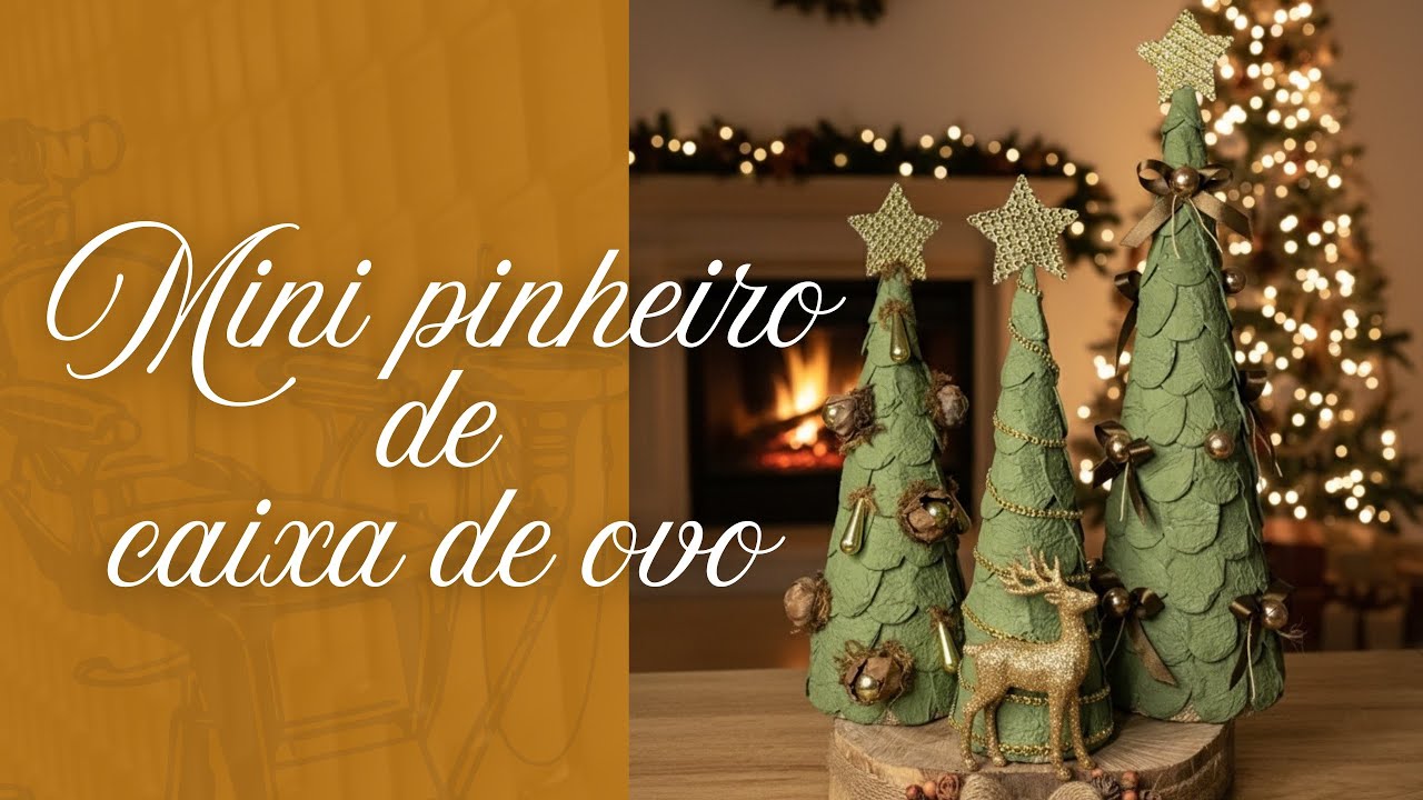 🎄Mini Pinheiro  de Caixa de Ovo 🥚 Fácil e Barato! Artesanato Sustentável ✨