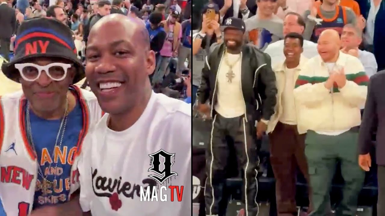 Stephon Marbury Fat Joe & 50 Cent Go Crazy At Knicks Game 1 Victory Over The Pacers! 🏀