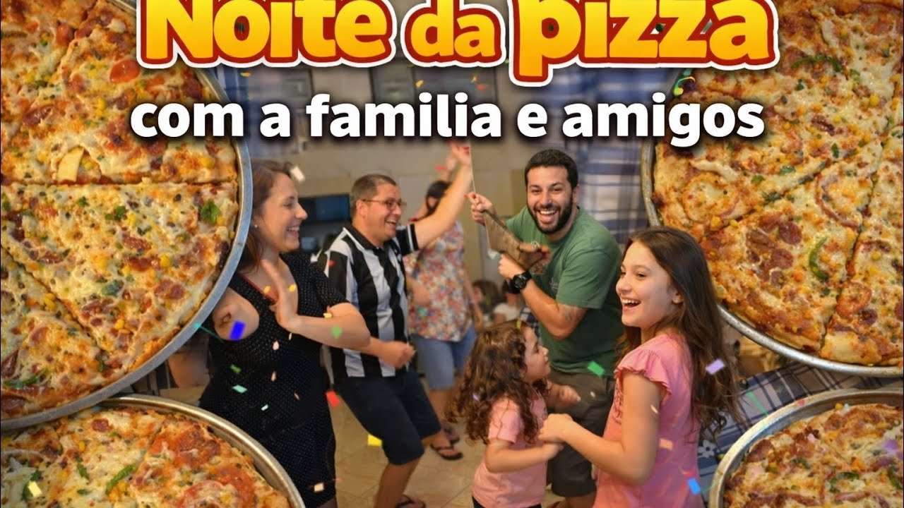 Nossa noite da pizza com família e amigos na roça da vovó fatinha e vovô tiao🥰🥰