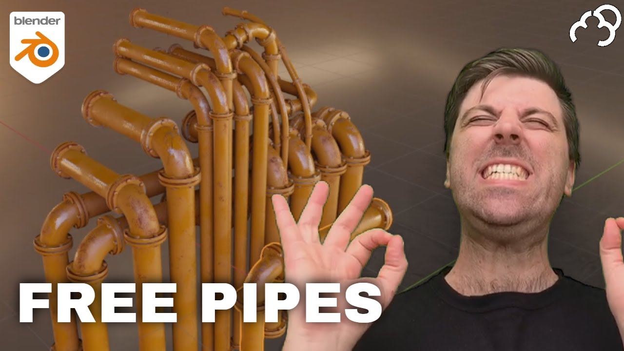 FREE Pipe setup for Blender using Geometry Nodes