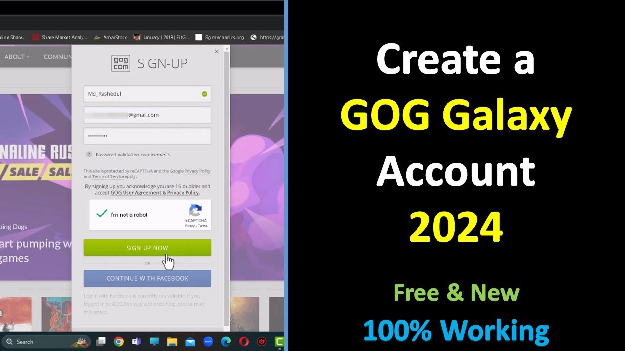 How to Create GOG GALAXY Account (Free)