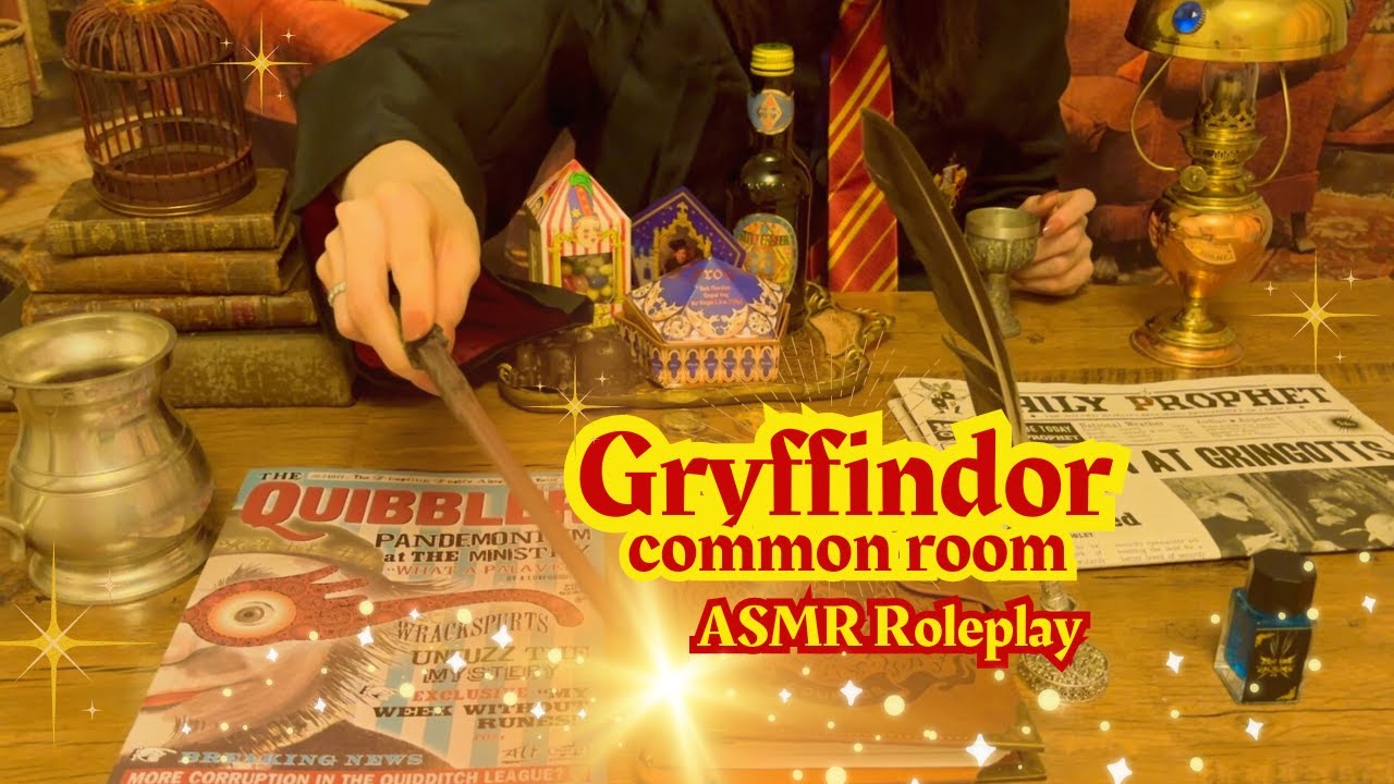 Harry Potter ASMR Roleplay | Hogwarts prefect welcomes you to Gryffindor common room (whispering)