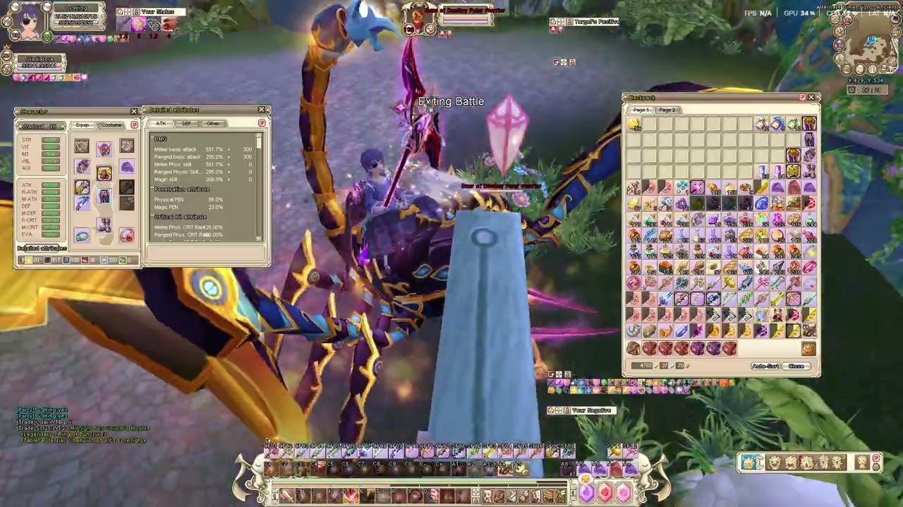 Grand Fantasia Global Warlord 80 how i exp Friend