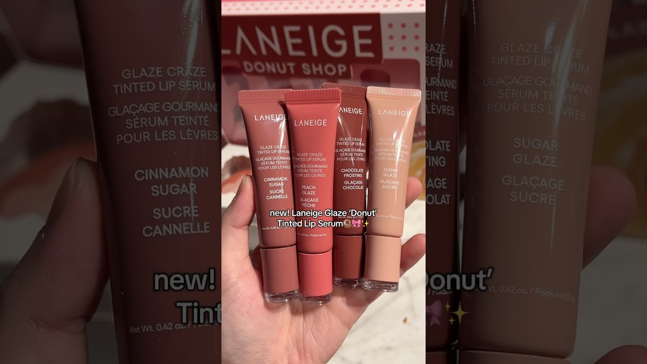 Laneige&rsquo;s NEW Glaze Craze Tinted Lip Serums are sooo cute & hydrating🍩🎀💗✨