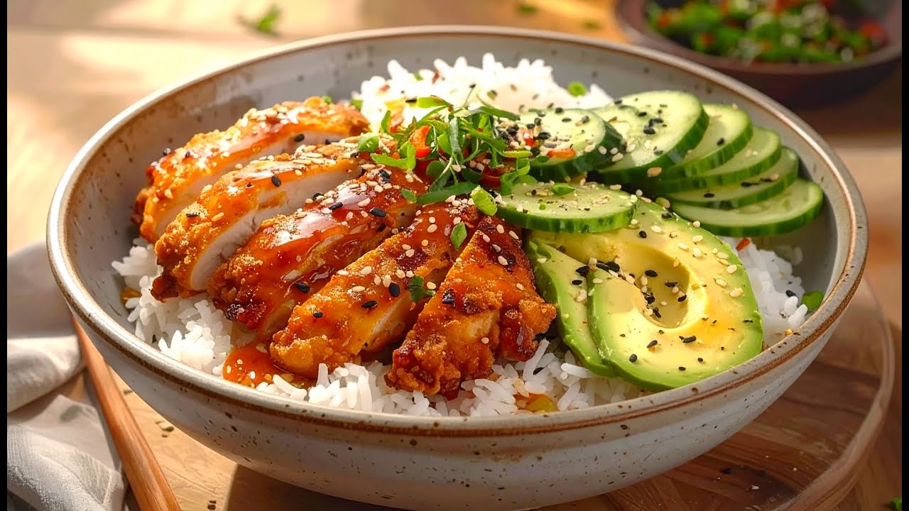Korean chicken rice bowl Easy and Healthy weekday meals