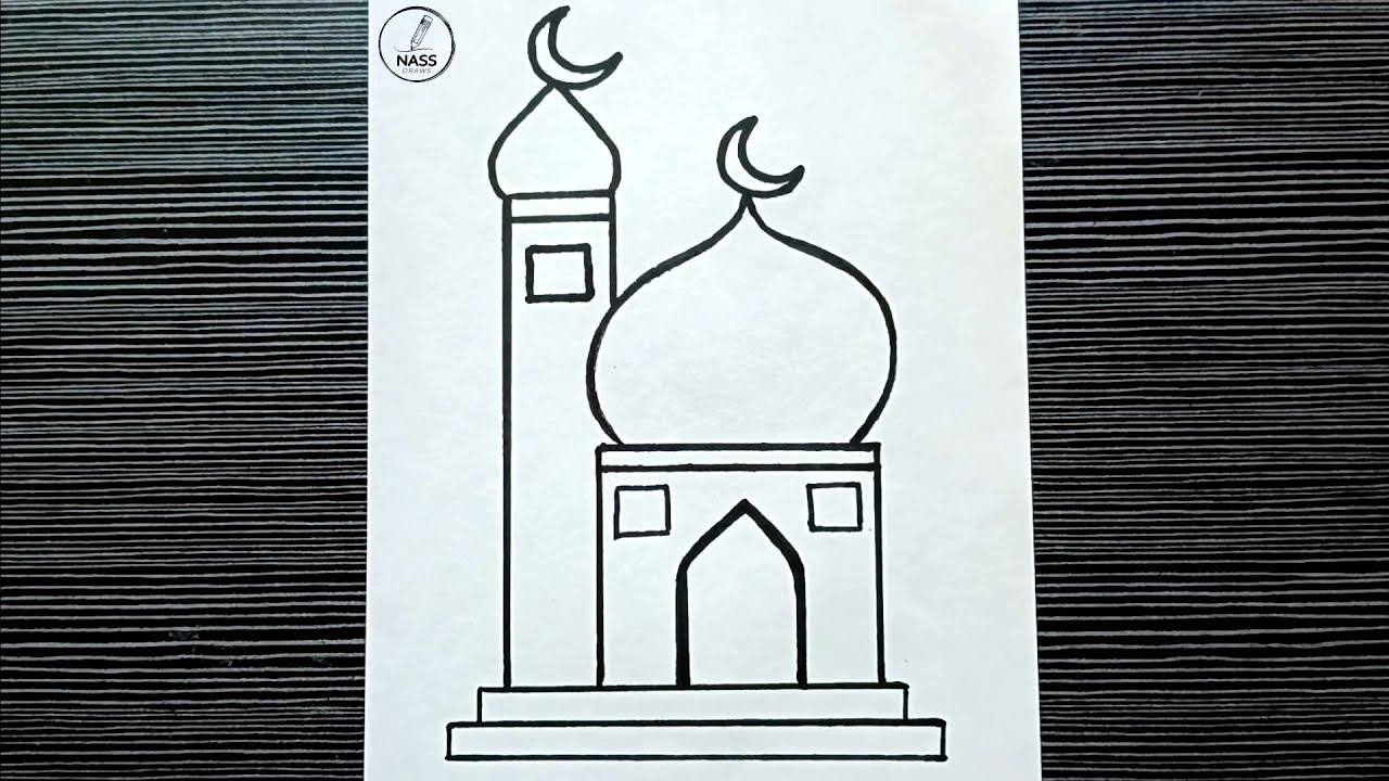 How to draw Mosque|| Mosque drawing|| how to draw a Mosque 