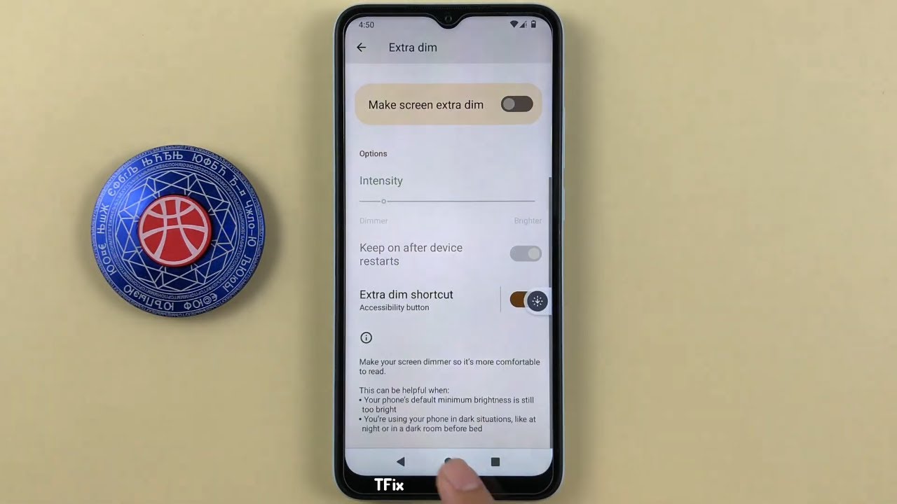 Extra dim on Xiaomi Redmi A1 Android 12