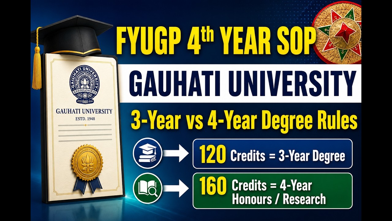 120 Credits vs 160 Credits? 🤔 Gauhati University FYUGP 4th Year SOP Full Guide