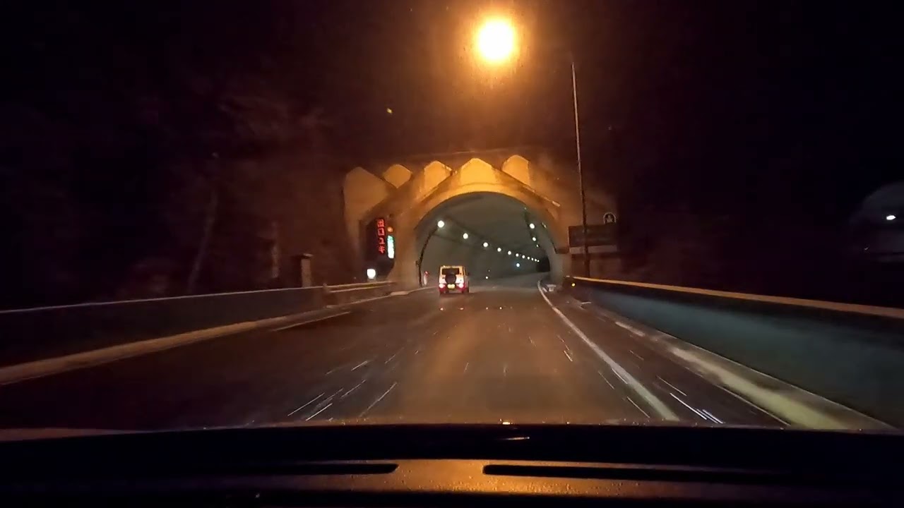 2025.02.09 【雪道ドライブ動画】東海北陸道長良川SAからめいほうスキー場まで