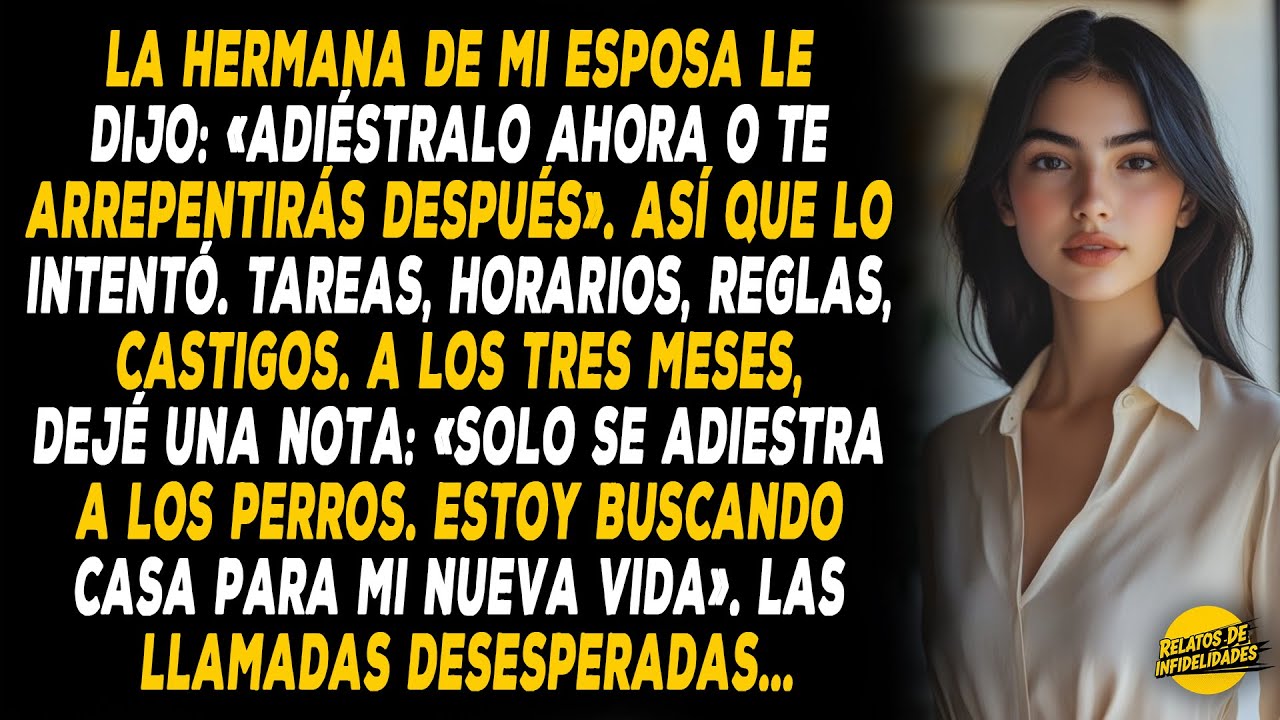 La Hermana De Mi Esposa Le Dijo: «Adiéstralo Ahora O Te Arrepentirás Después». Así Que Lo Intentó...