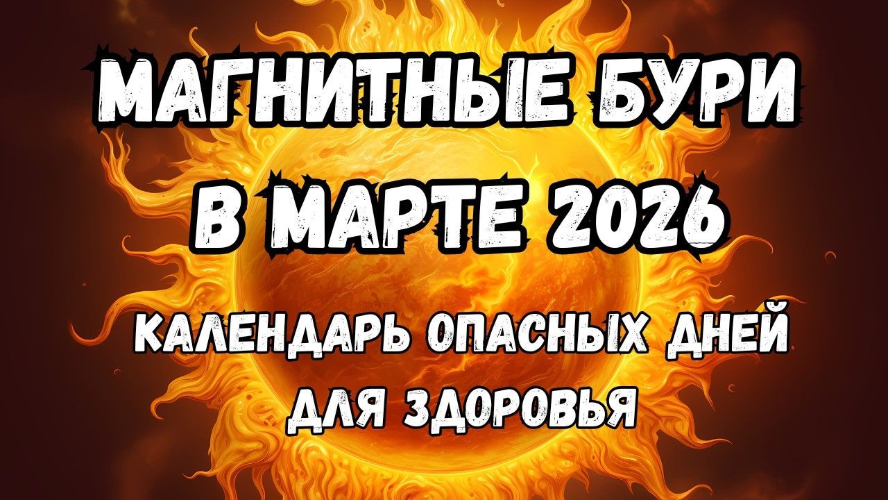 Магнитные бури в марте 2026. Календарь магнитных бурь на март 2026: самые опасные дни месяца.