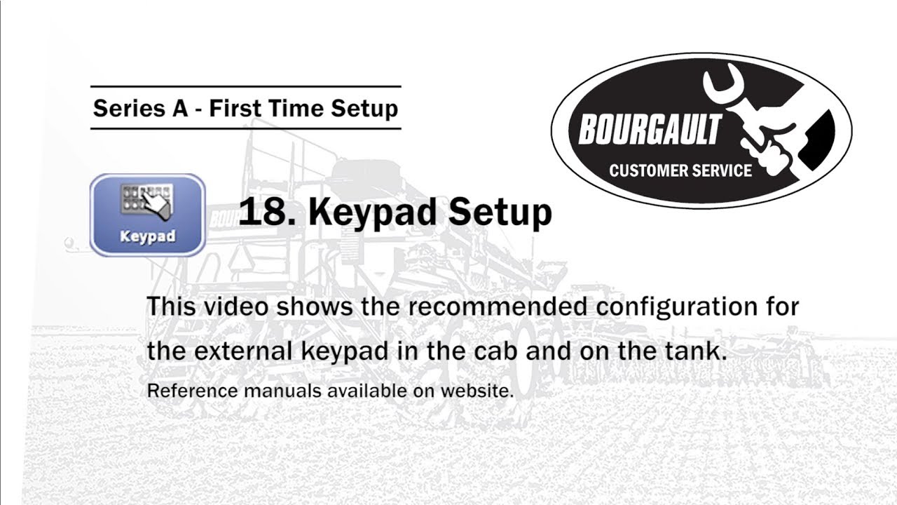 Section A.18 - Keypad Setup for Bourgault X35 Apollo