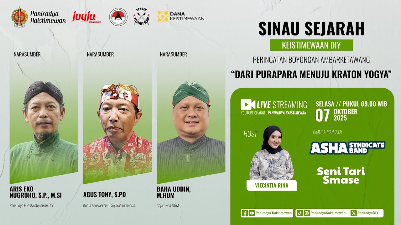 Sinau Sejarah Keistimewaan DIY - DARI PURAPARA MENUJU KRATON YOGYA