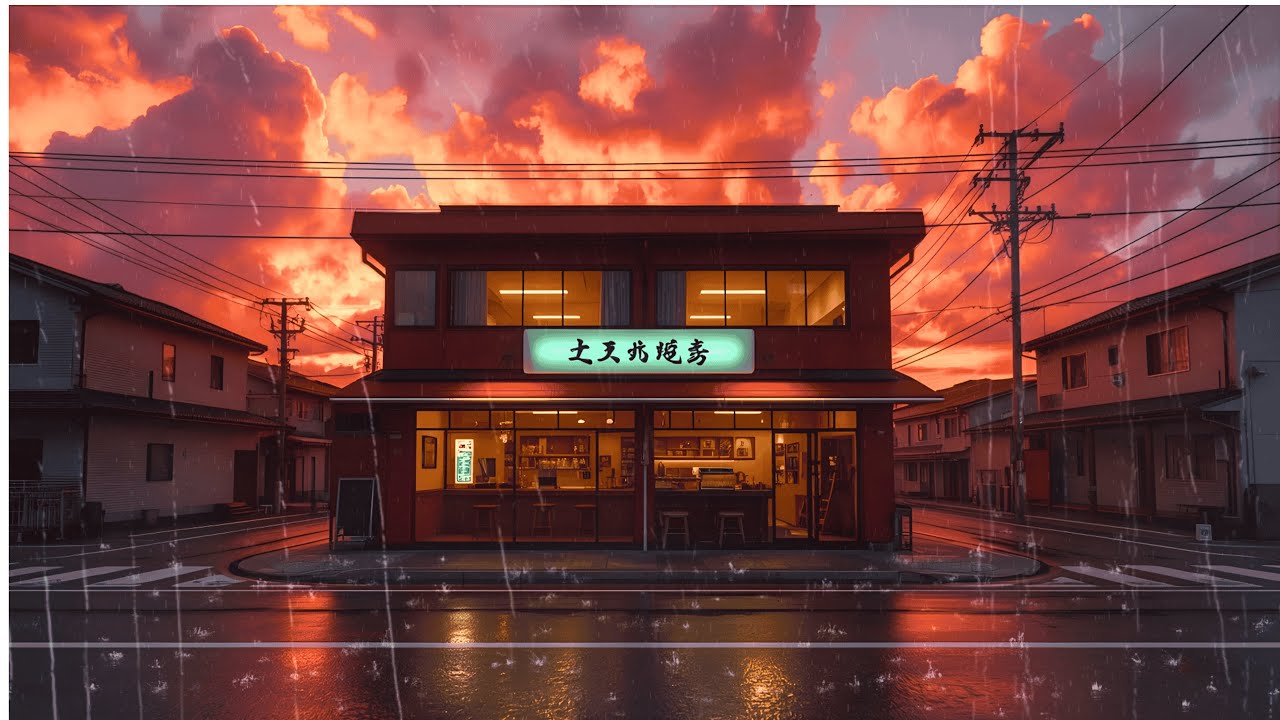 Tokyo Lofi Rain 🌧️ A Quiet Japanese Street in the Rain 🌙 Chill Lo-Fi for Late Nights