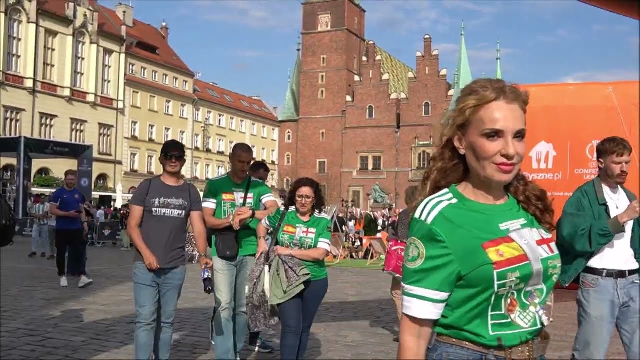 Chelsea and Betis fans in Wroclaw