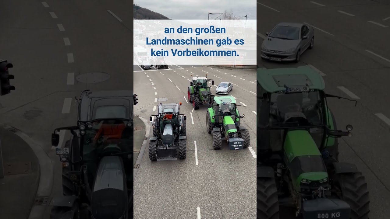Protestaktion der Bauern in der Region