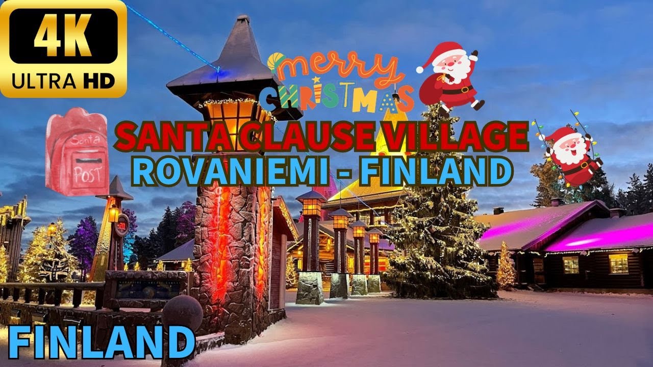 Santa Claus Village In Rovaniemi, Lapland, Finland At The Arctic Circle In 4k