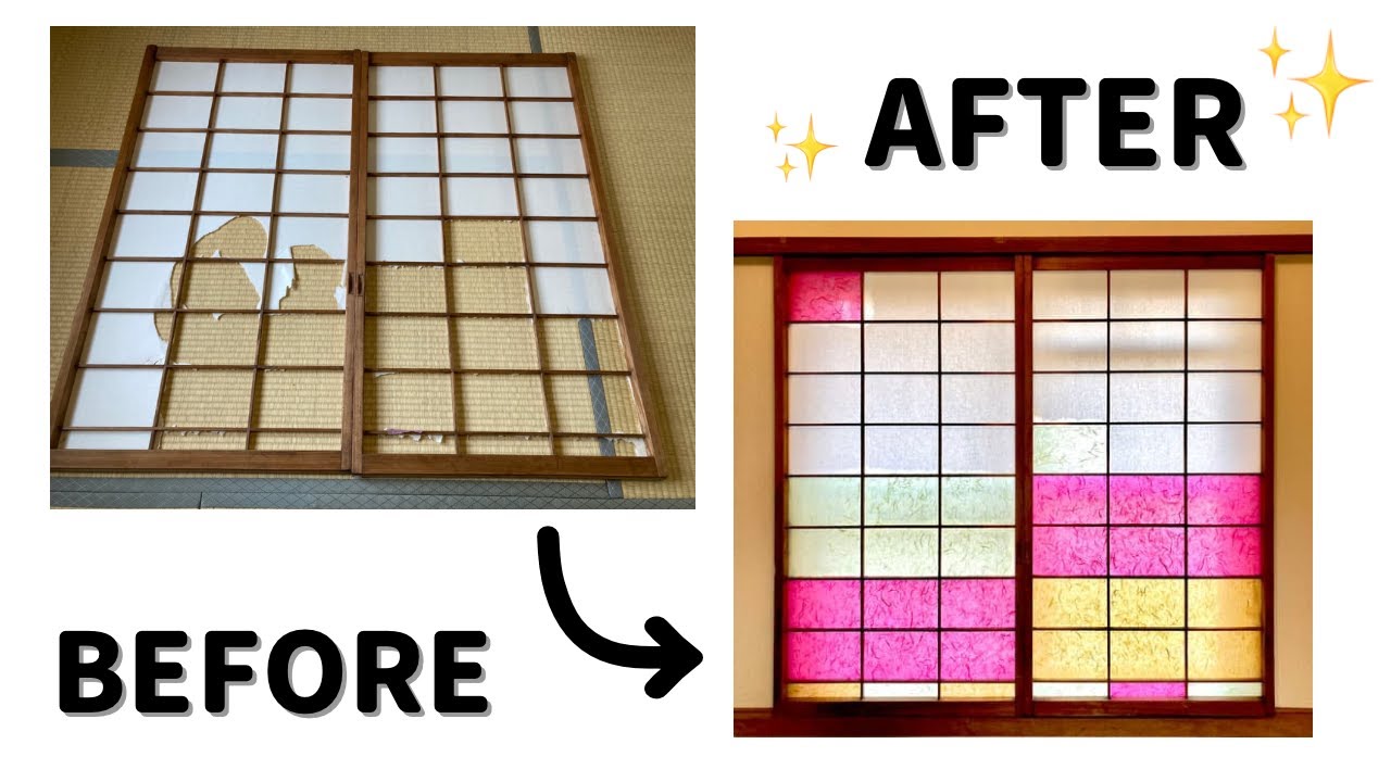 DIY ー How to Fix Japanese Shoji Screen Paper / Sliding Doors