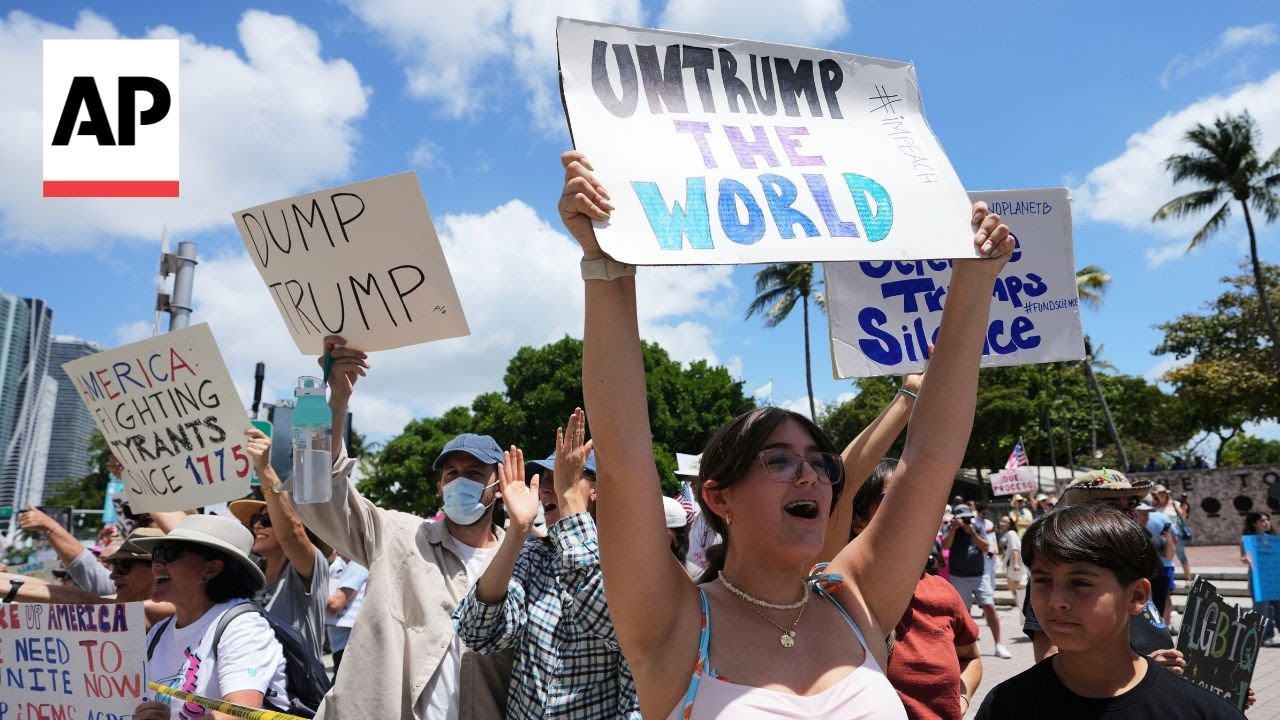 Anti-Trump protests held in New York, Washington and cities across the US
