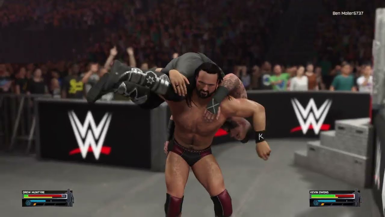 WWE 2K25 My Rise Match 26 - Drew McIntyre vs. Kevin Owens on Monday Night RAW
