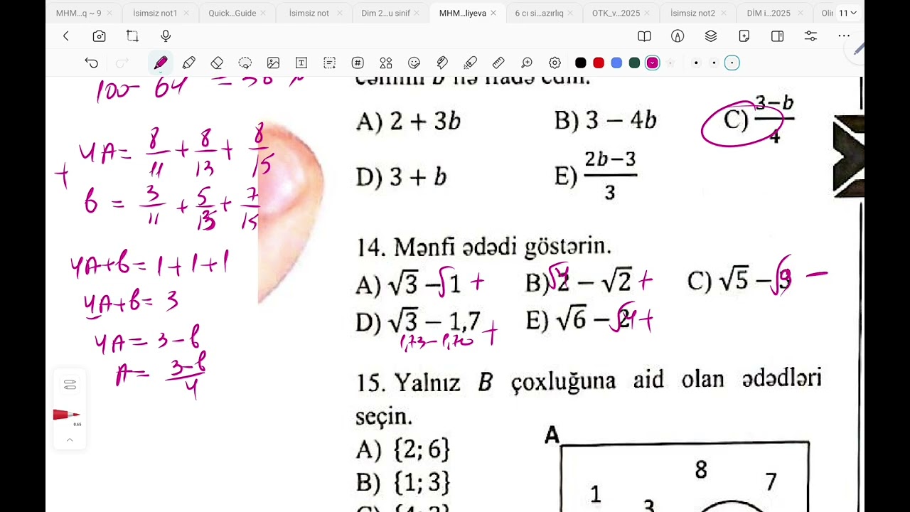 Sınaq 6#math##