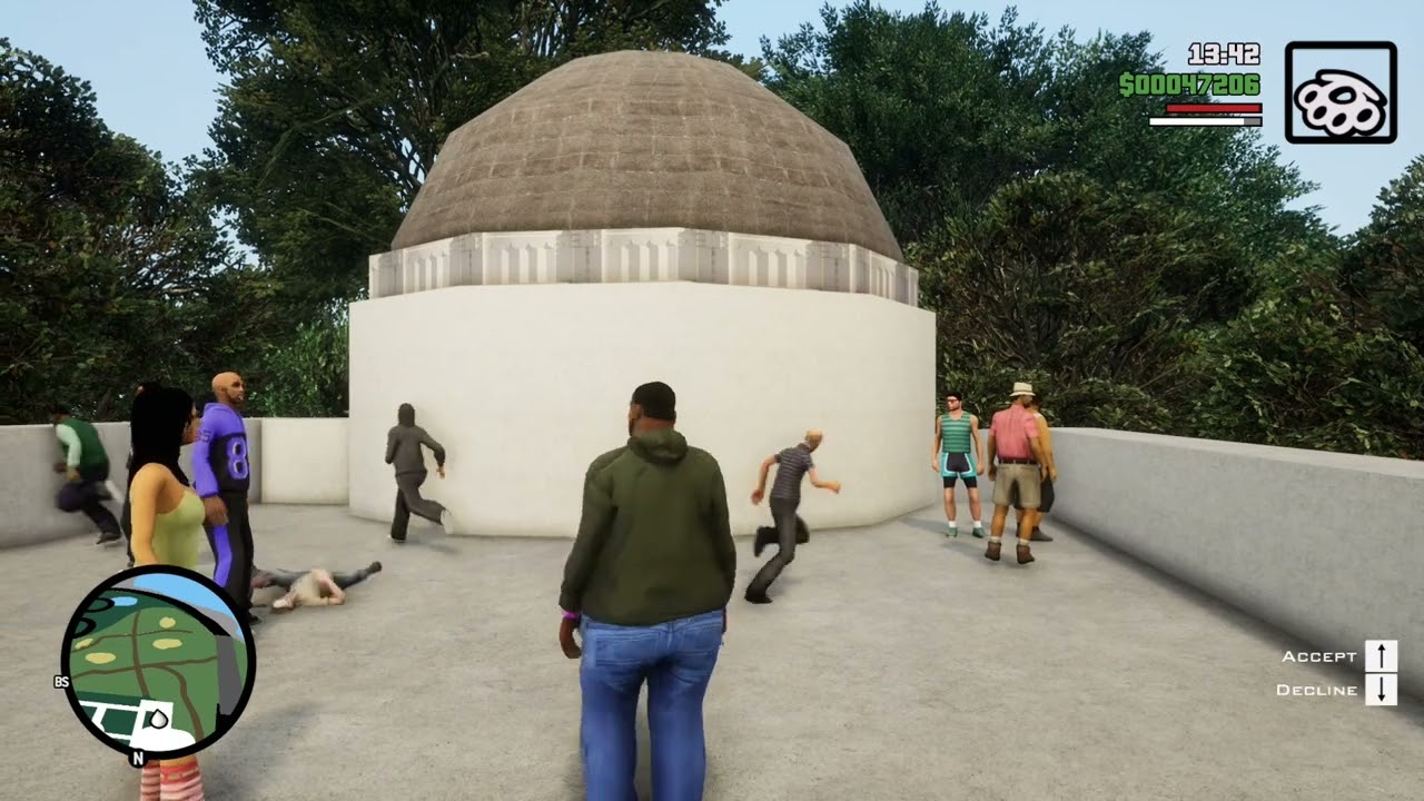 GTA SA O&TDE GAMEPLAY - CJ insults pedestrians next 15 [HD]