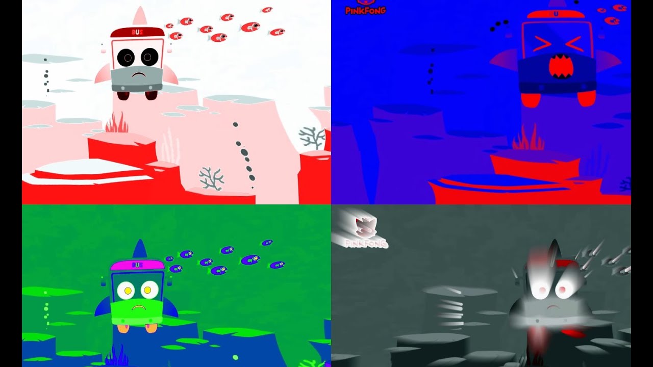 Baby Shark Bus Pinkfong Songs Balloon pop Sponsored By Gamavision Csupo Effects Combination