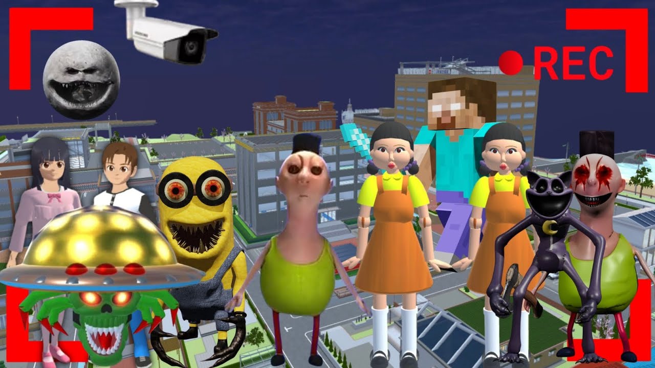 Yuta Mio Merekam Banyak Monster Hamood Habibi di sakura school simulator😱