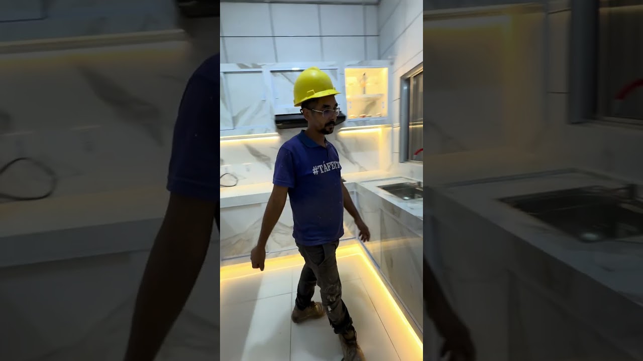 Cozinha planejada feito com porcelanato 