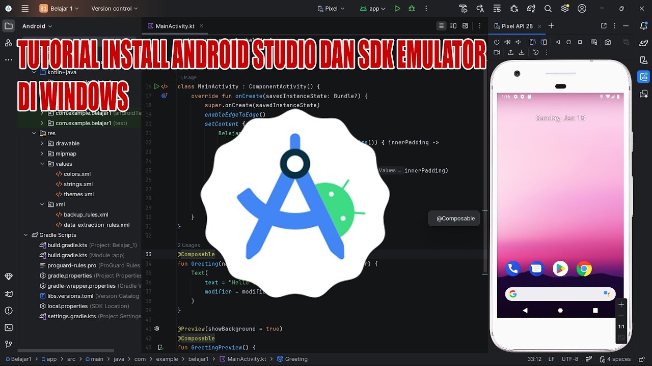 Tutorial on installing the latest Android Studio 2026 and SDK Emulator on Windows