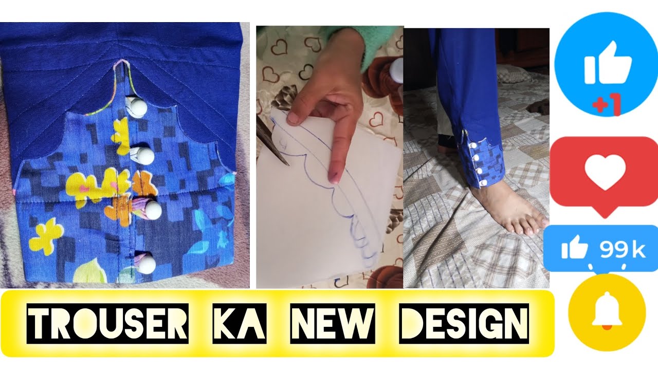 Trouser ka new design wow amazing 😍🤩👍👌✂️ cutting and stitching