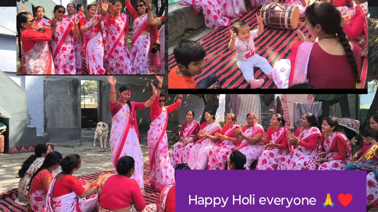 होली में महिलाओं ने हमारे घर में जमाया रंग,  happy Holi 🫟🫟🙏 #likeandsubscribe #yputube #holi 