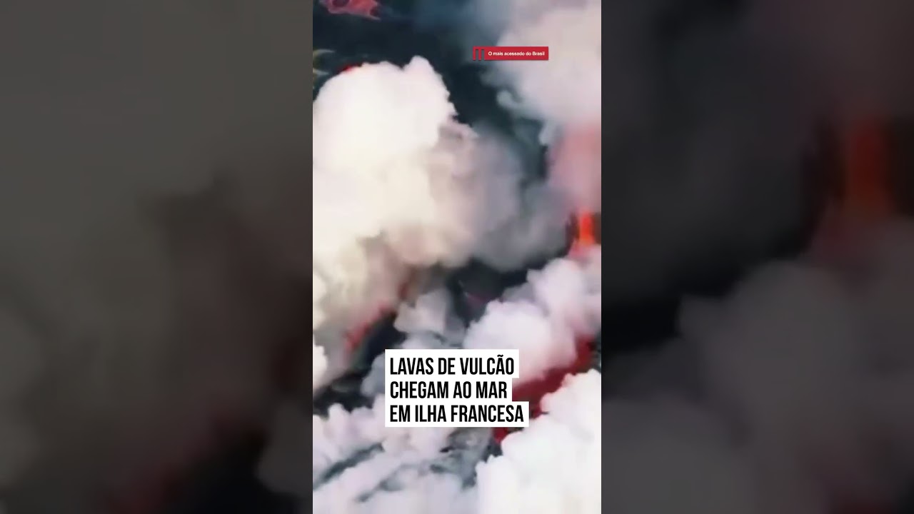 Lavas de vulc&atilde;o chegam ao mar em ilha francesa