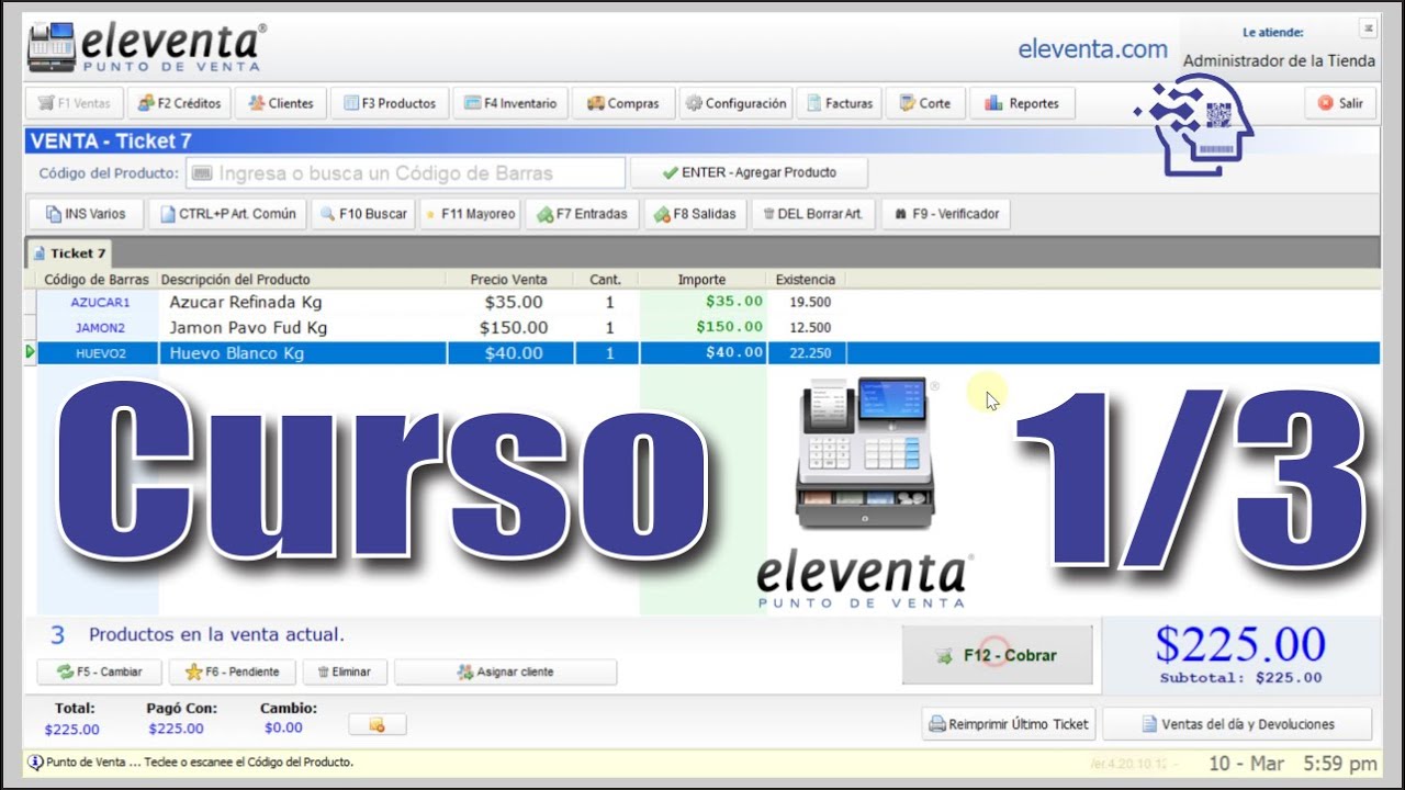 Curso Eleventa Software para Punto de Venta Inventario Capitulo 1/3 Clientes Retail Tiendas