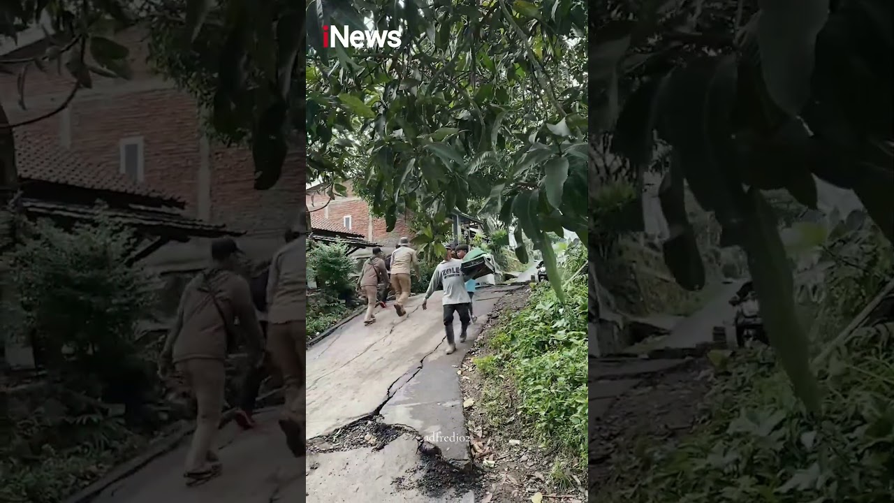 Penampakan Ratusan Rumah Hancur akibat Bencana Tanah Bergerak di Tegal #shorts