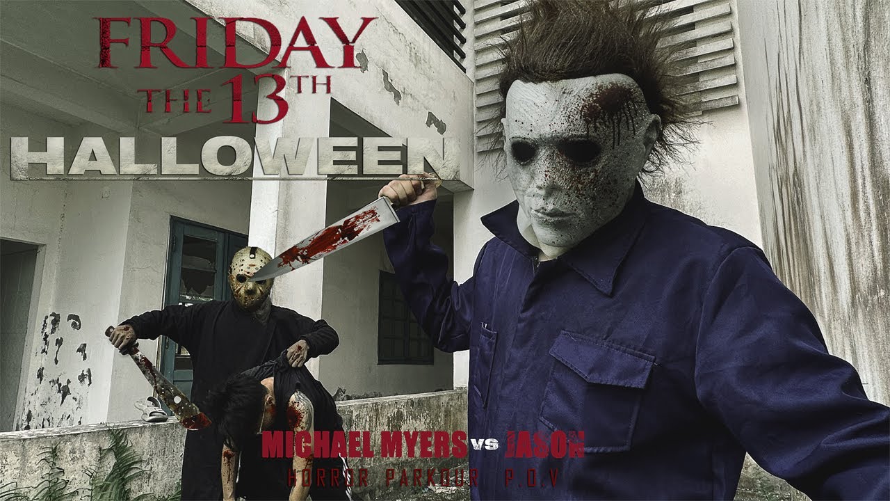 Michael Myers X Jason Voorhees VS Parkour 1.0 ( Horror film pov, parkour chase ) 2024