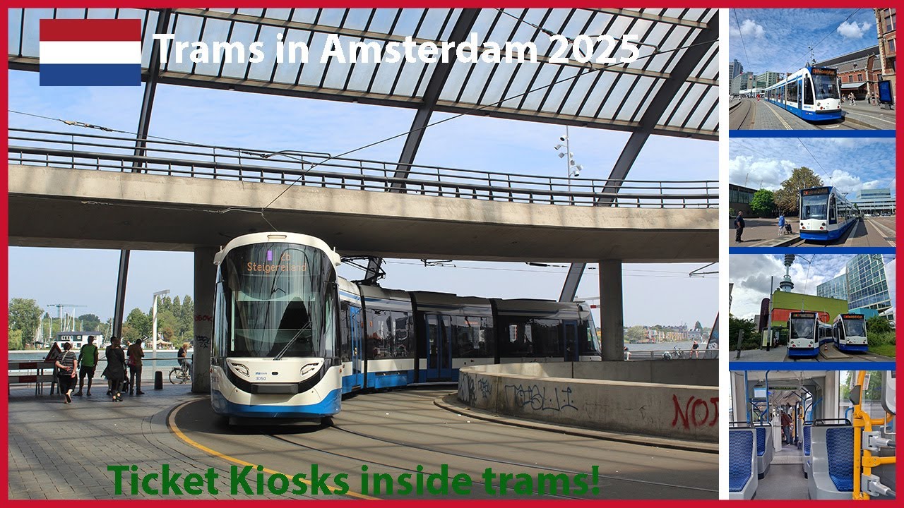 Amsterdam Trams 2025 &ndash; 15G CAF Urbos 100 & 14G Siemens Combino in Action | GVB Tram Footage