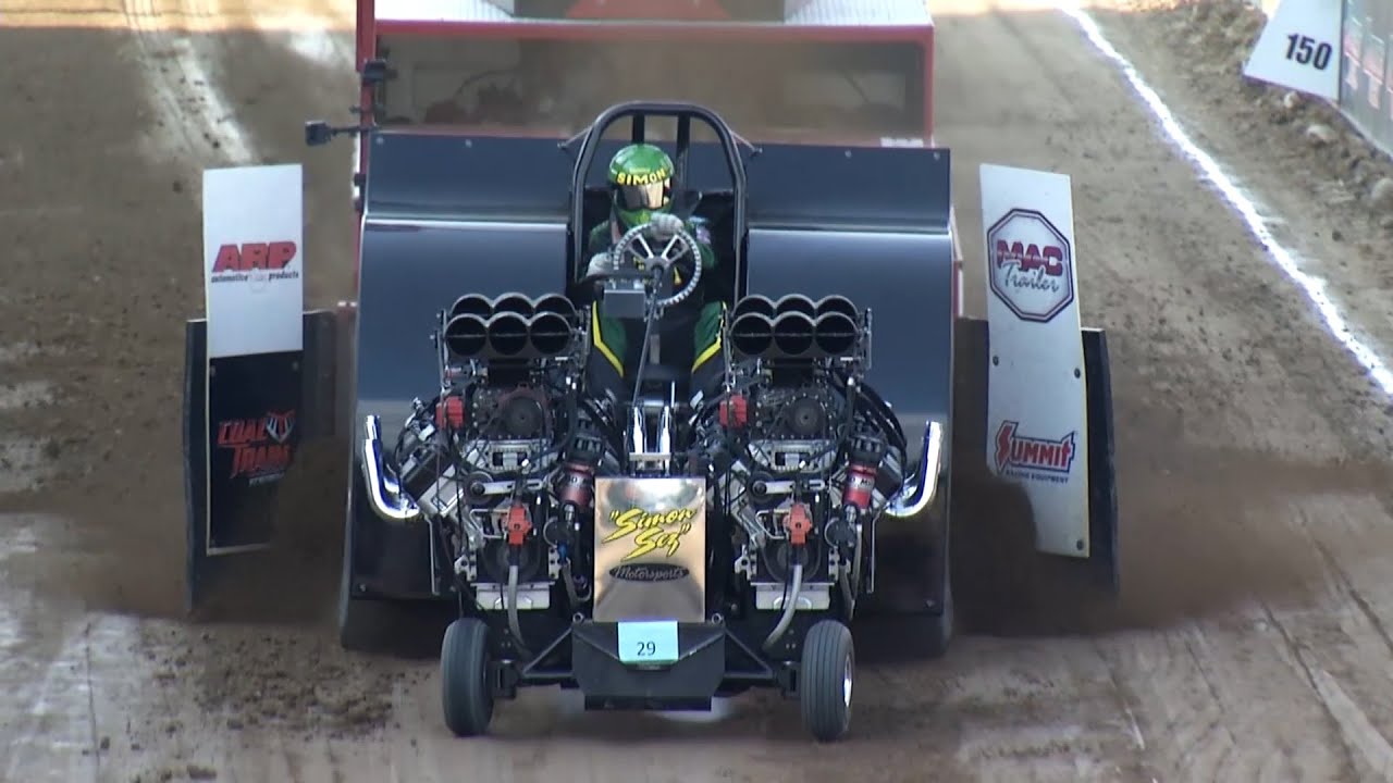 Pro Pulling 2024: Super Modified Tractors & Pro Stock Tractors pulling in Goshen, IN